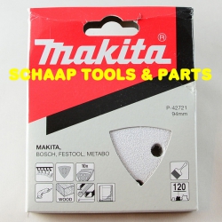 Schuurblad 94x94x94mm P120 White velcro per 10 verpakt | P-42721